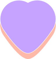 Linda decoración de pegatina de corazón pastel png