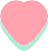 schattig pastel hart sticker decoratie png