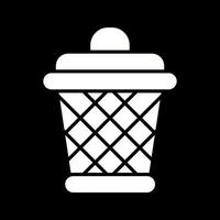 icono de vector de cubo de basura