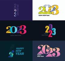 Big Set of 2023 Happy New Year logo text design 2023 number design template vector