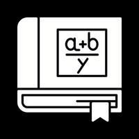 icono de vector de libro de álgebra