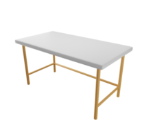 3D 3D weißer Tisch. 3D-Rendering png