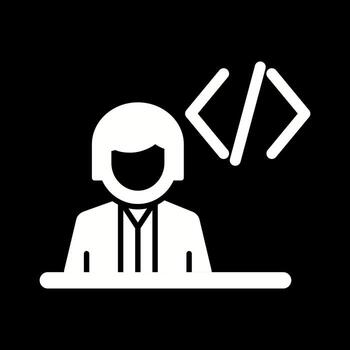 icono de vector de programador