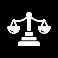 icono de vector de escala de justicia