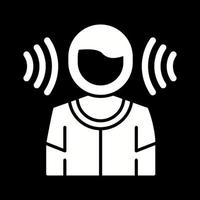 icono de vector de audición