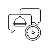 Delivery Time Vector Icon Line  Style Illustration. EPS 10 File