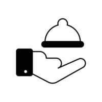 Food delivery Vector Icon Gylph Style Illustration. EPS 10 File