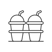 Juice Vector Icon Line  Style Illustration. EPS 10 File