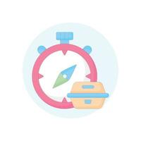 Delivery Time  Vector Icon filled outline Style Illustration. EPS 10 File