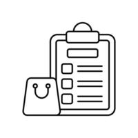 checklist Vector Icon Line  Style Illustration. EPS 10 File