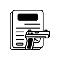 Investigate vector glyph icon style illustration. EPS 10 file