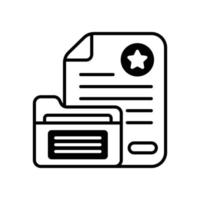 Document vector glyph icon style illustration. EPS 10 file