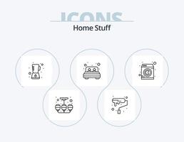 Home Stuff Line Icon Pack 5 Icon Design. camera. coffee machine. floral. maker. coffee vector