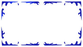 eleganter blauer Rahmen abstrakter Hintergrund png