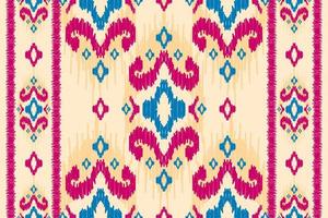 hermoso arte de patrón tribal étnico. patrón sin fisuras de ikat étnico. estilo americano y mexicano. vector