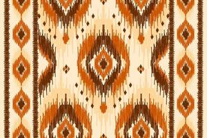 arte abstracto étnico ikat. patrón sin costuras en tribal. estampado de adornos geométricos aztecas. vector