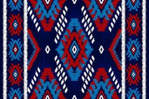 Ethnic ikat seamless pattern in tribal. Aztec geometric ethnic ornament print. Ikat pattern style. vector