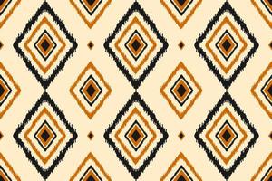 Beautiful ethnic ikat background. Geometric ethnic ikat seamless pattern in tribal. Fabric Indian style. vector