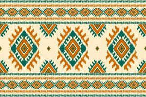 Carpet ethnic ikat pattern art. Geometric ethnic ikat seamless pattern in tribal. Mexican style. vector