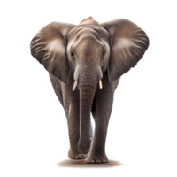 visage droit d'éléphant sur fond transparent png