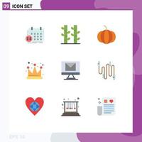 9 Creative Icons Modern Signs and Symbols of audio email plant compose empire Editable Vector Design Elements