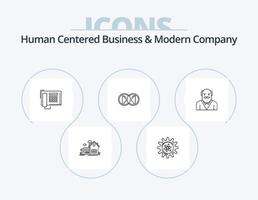 Human Centered Business And Modern Company Line Icon Pack 5 Icon Design. idea. bulb. shape. idea. top vector