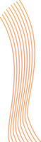 diseño de ornamento floral naranja abstracto png