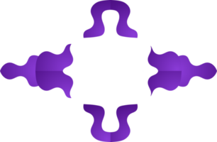 forme florale abstraite pour la conception d'ornement png