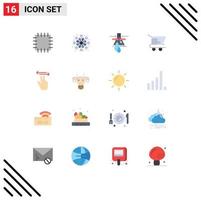 Stock Vector Icon Pack of 16 Line Signs and Symbols for animals touch pollution mobile gestures Editable Pack of Creative Vector Design Elements