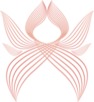 pétalas de flores, ornamento de linha de flores png