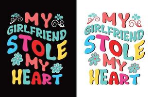 Valentines Typography  T-shirt Design . vector