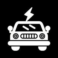 icono de vector de coche eléctrico