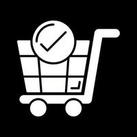 icono de vector de carrito de compras