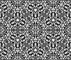 Floral ornament, seamless pattern. Elegant patterned background. Black and white. Monochrome seamless pattern. vector