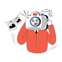 Trendy Professional Photographer vector