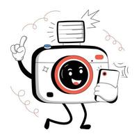 Trendy  Mobile Camera vector