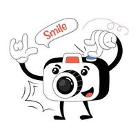 Trendy Smile Camera vector