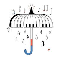 lluvia de musica de moda vector