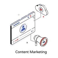 Trendy Content Marketing vector