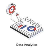 Trendy Data Analytics vector