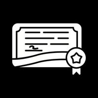 icono de vector de certificado