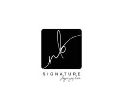 Initial NB beauty monogram and elegant logo design, handwriting logo of initial signature, wedding, fashion, floral and botanical with creative template. vector