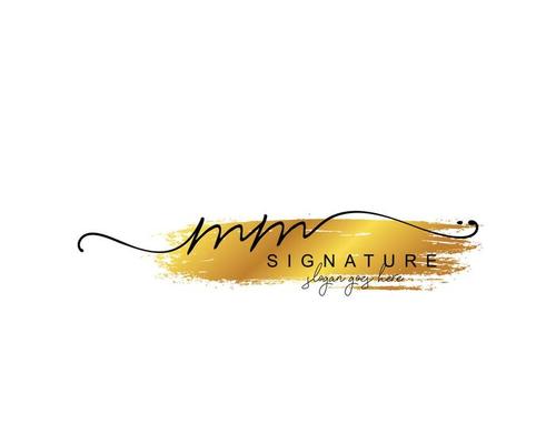 Initial MM beauty monogram and elegant logo design handwriting logo of  initial signature, wedding, fashion, floral and botanical with creative  template. 13107855 Vector Art at Vecteezy