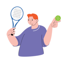 la gente de carácter juega al tenis png