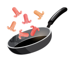 salsiccia siamo fritte nel frittura padella png