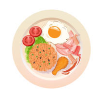 breakfast with rice on plate png