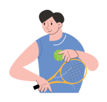 karakter mensen Speel tennis png