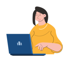 character people using laptop png