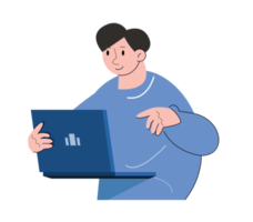 character people using laptop png