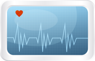 elektrocardiogram toezicht houden op scherm png